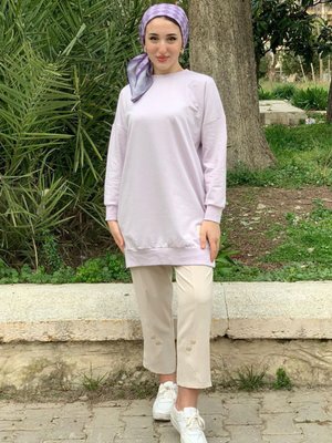 Lila Soul Puane Basic Kısa Sweat