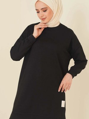 Yan Yırtmaçlı İki İplik Uzun Tunik