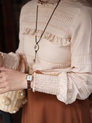 Dantelli Ayla Gömlek Krem Dantelli Ayla Gömlek Krem