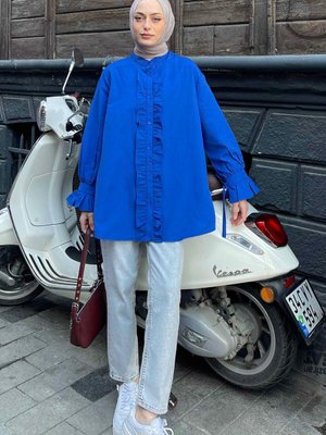 Oversize Flores Fırfırlı Tunik