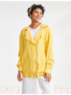 Keten Biker Ceket Sarı