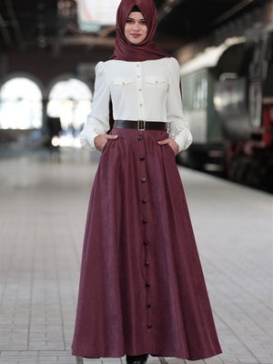 Mürdüm Nilüfer Uzun Etek Mürdüm Nilüfer Uzun Etek