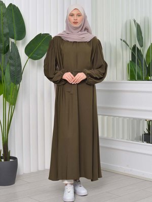 Kuşaklı Düz Elbise