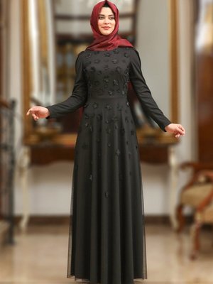 Siyah Nihan Abiye Elbise Siyah Nihan Abiye Elbise