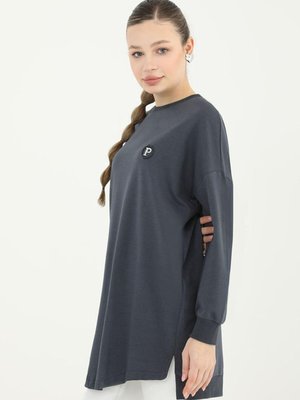 Lacivert Puane Relax Tunik