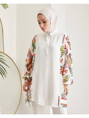 Yarasa Kollu Desenli Ayrobin Tunik Standart (36/44uyumlu) Yarasa Kollu Desenli Ayrobin Tunik Standart (36/44uyumlu)