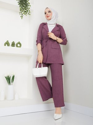 Ceketli Keten Takım Ceketli Keten Takım