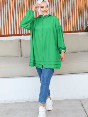 Yeşil Kapüşonlu Bürümcük Kap Yeşil Kapüşonlu Bürümcük Kap