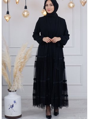 Nurcan Çetin Abaya Takım Siyah
