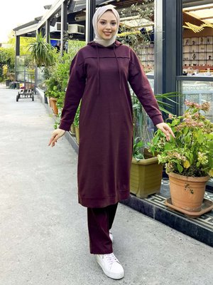 Mürdüm Büyük Beden Takım Mürdüm Büyük Beden Takım