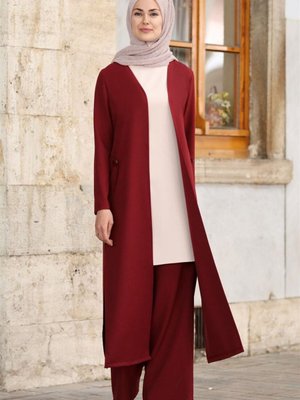 Bordo Nisa 3'lü Takım