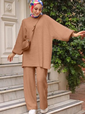 Triko Pantolonlu Takım Camel Triko Pantolonlu Takım Camel