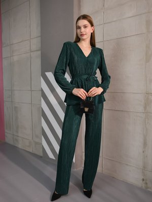 Kuşaklı Pliseli Takım