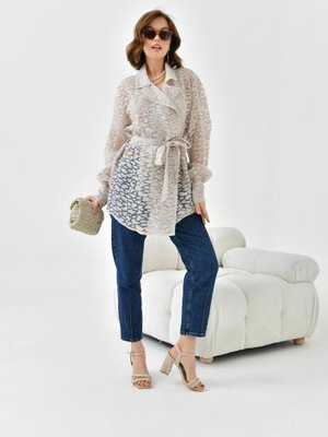 Desenli Organze Kap Beige Desenli Organze Kap Beige