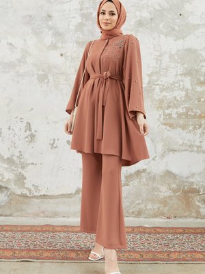 Rina Tunik Pantolon Takım Camel Rina Tunik Pantolon Takım Camel