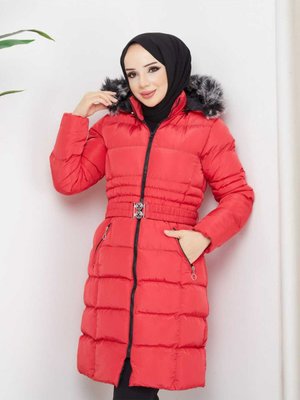 Kadın Tam Dolgulu Paraşüt Kumaş Su Geçirmez Şişme Mont Ays Kısa1