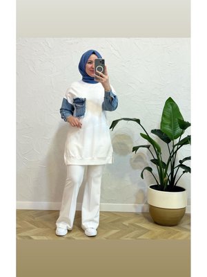 Yeni Sezon Denim Detaylı Tunik Yeni Sezon Denim Detaylı Tunik