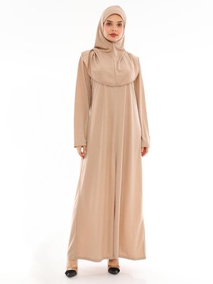 Bej Olabı Mır Yandan Bağlamalı Namaz Elbisesi