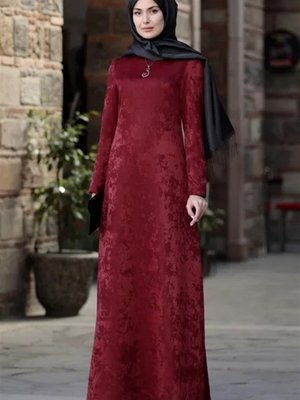 Bordo Esin Elbise Bordo Esin Elbise