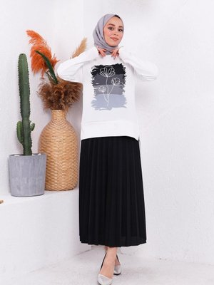 Siyah Pilise Etekli Baskılı Scuba Takım