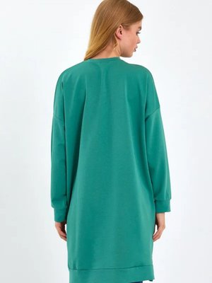 Bol Bisiklet Yaka Armalı Uzun Spor Modeli Mevsimlik Tunik