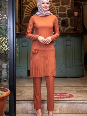 Kiremit Pırıl Simli Takım