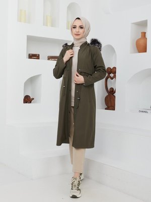 İçi Tam Kürklü Su Rüzgar Geçirmez Bondik Mont Ve Kaban