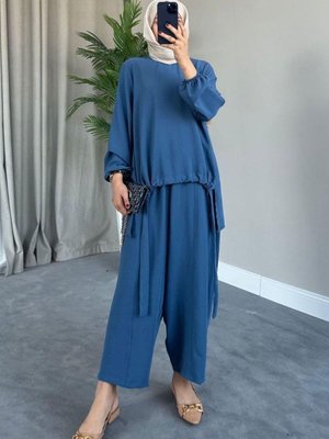 Şalvar Pantolon Takım İndigo Şalvar Pantolon Takım İndigo