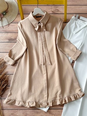 Fırfırlı Tunik Bej