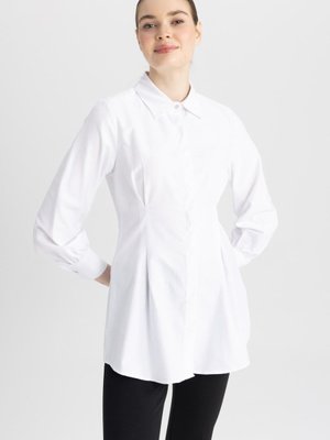 Regular Fit Gömlek Yaka Poplin Uzun Kollu Tunik