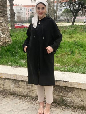 Siyah Fermuarlı Basıc Kap Siyah Fermuarlı Basıc Kap