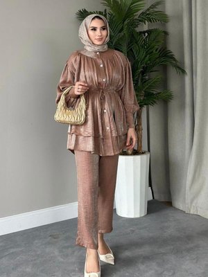 Mia Pantolon Takım Camel