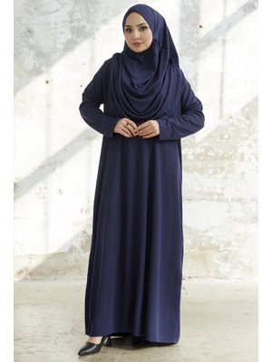 Lacivert Tek Parça Namaz Elbisesi Lacivert Tek Parça Namaz Elbisesi