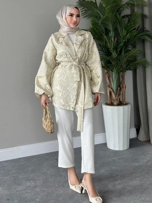 Jakar Simli Ceket Gold Jakar Simli Ceket Gold