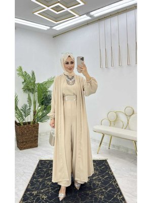 Fulya Kemerli Tulum Premium Abaya Takım