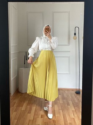 İnce Piliseli Uzun Etek