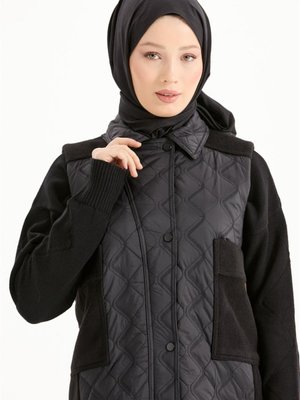 Cepli Kapitone Yelek Siyah