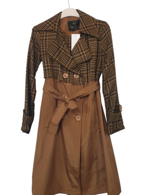 Trençkot Ekose Modeli Kap