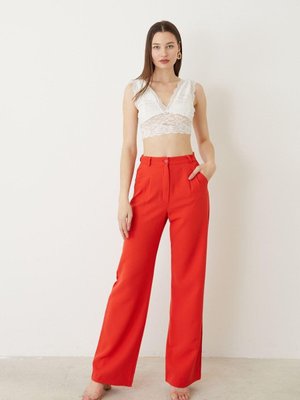 Nar Çiçeği Retro Palazzo Pantolon