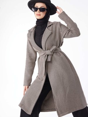 Vızon Kuşaklı Kaşe Kaban Vızon Kuşaklı Kaşe Kaban