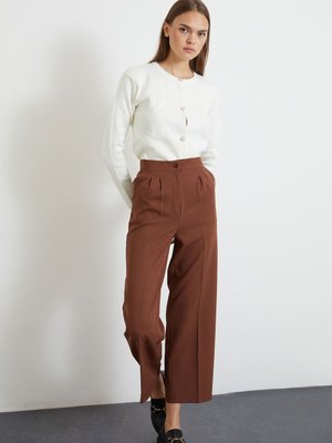 Kahve Yüksek Bel Palazzo Pantolon