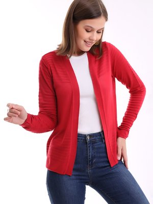 Bekletme Raporlu Etek Baslamalı Önü Açık Klasik Penye Hırka Bekletme Raporlu Etek Baslamalı Önü Açık Klasik Penye Hırka