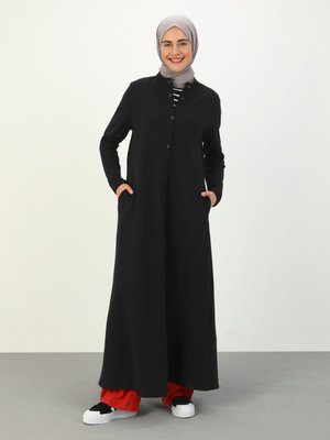 Siyah Çıtçıtlı Hakim Yaka Kap