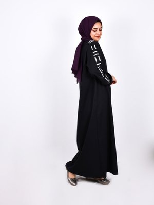 Yeni Sezon Siyah Taş Detaylı Ferace