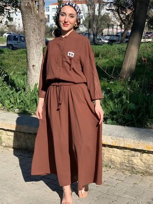 Kahve Etek Ceket İkili Takım Kahve Etek Ceket İkili Takım