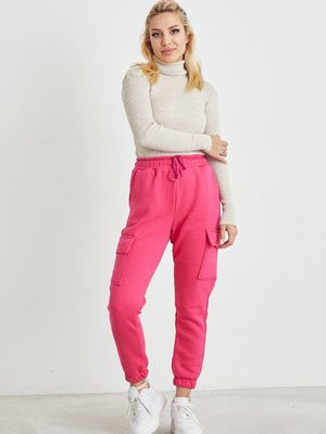 Fuşya Kargo Cep Eşofman Altı