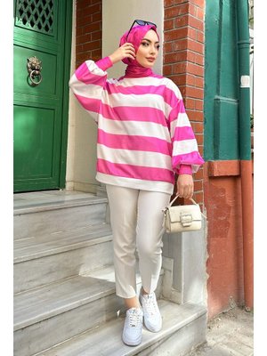 Pembe Neva Desen Tunik