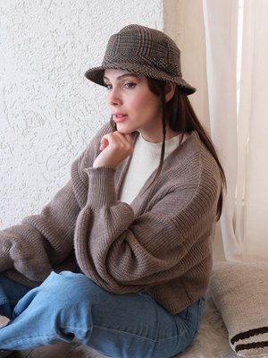 Vizon Balon Kol Triko Hırka