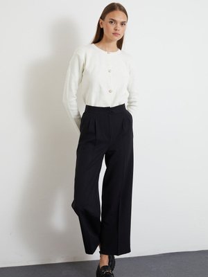 Siyah Yüksek Bel Palazzo Pantolon