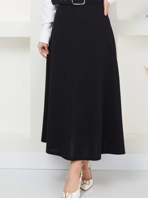 Kemerli Mevlana Etek Siyah